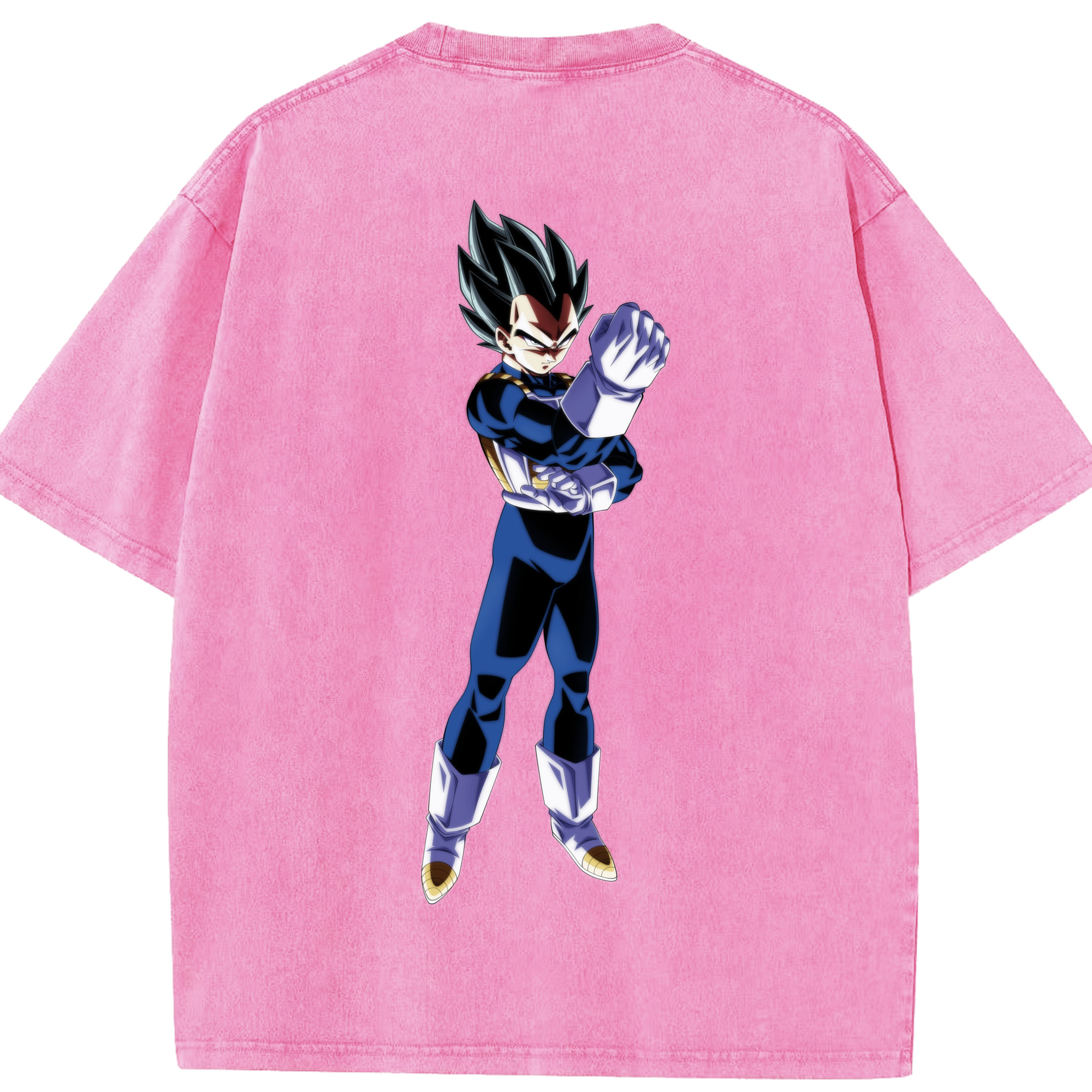 （画像用） ドラゴンボール ベジータ四世（Bejīta Yonsei）DRAGON BALL Vegeta IV 綿100% ヴィンテージ風 半袖Tシャツ（背面プリント）